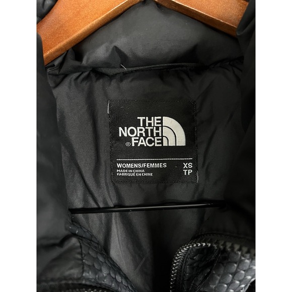 The North Face Women's Down Jacket Coat XS Puffer Parka Warm Black Hooded - Picture 6 of 12